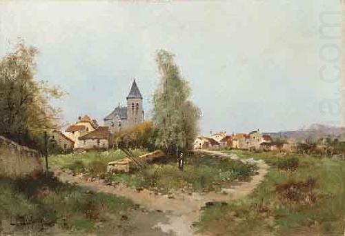 Eugene Galien-Laloue The path outside the village china oil painting image
